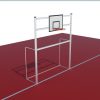 football goal with basketball