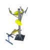 triple outdoor workout equipment