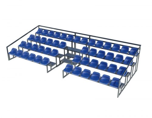 spectator tribune on 4 rows for stadiums